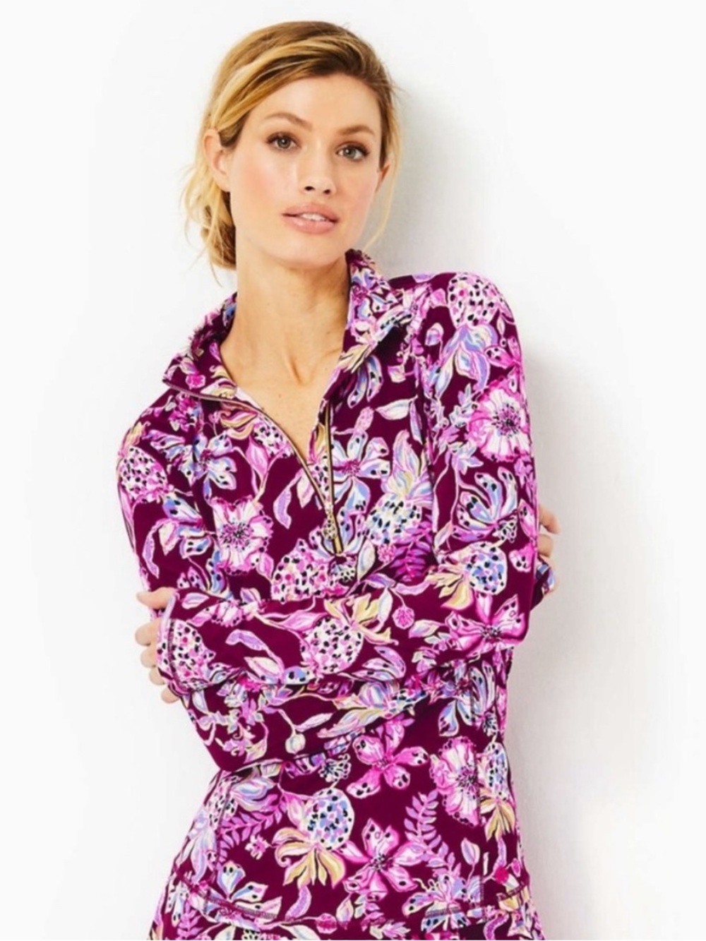 Lilly Pulitzer Luxletics Justine Half Zip Size XL